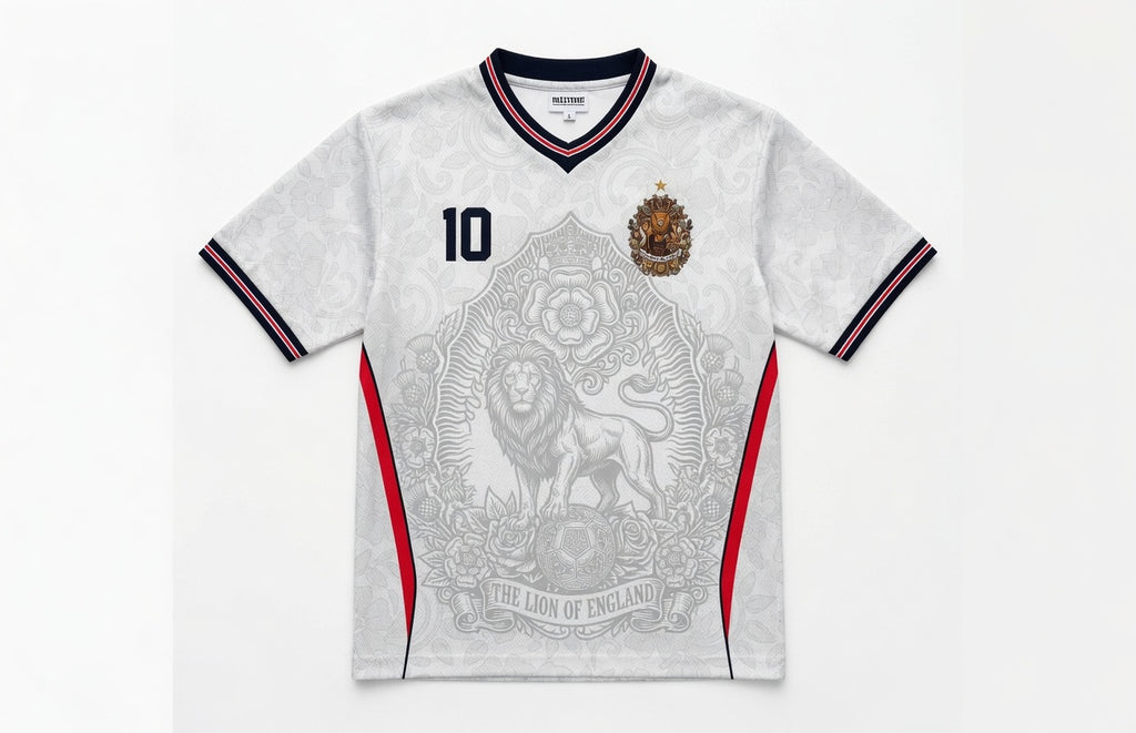 England 2026 Home Jersey - Three Lions Baroque White Soccer Shirt #10 | Varldens