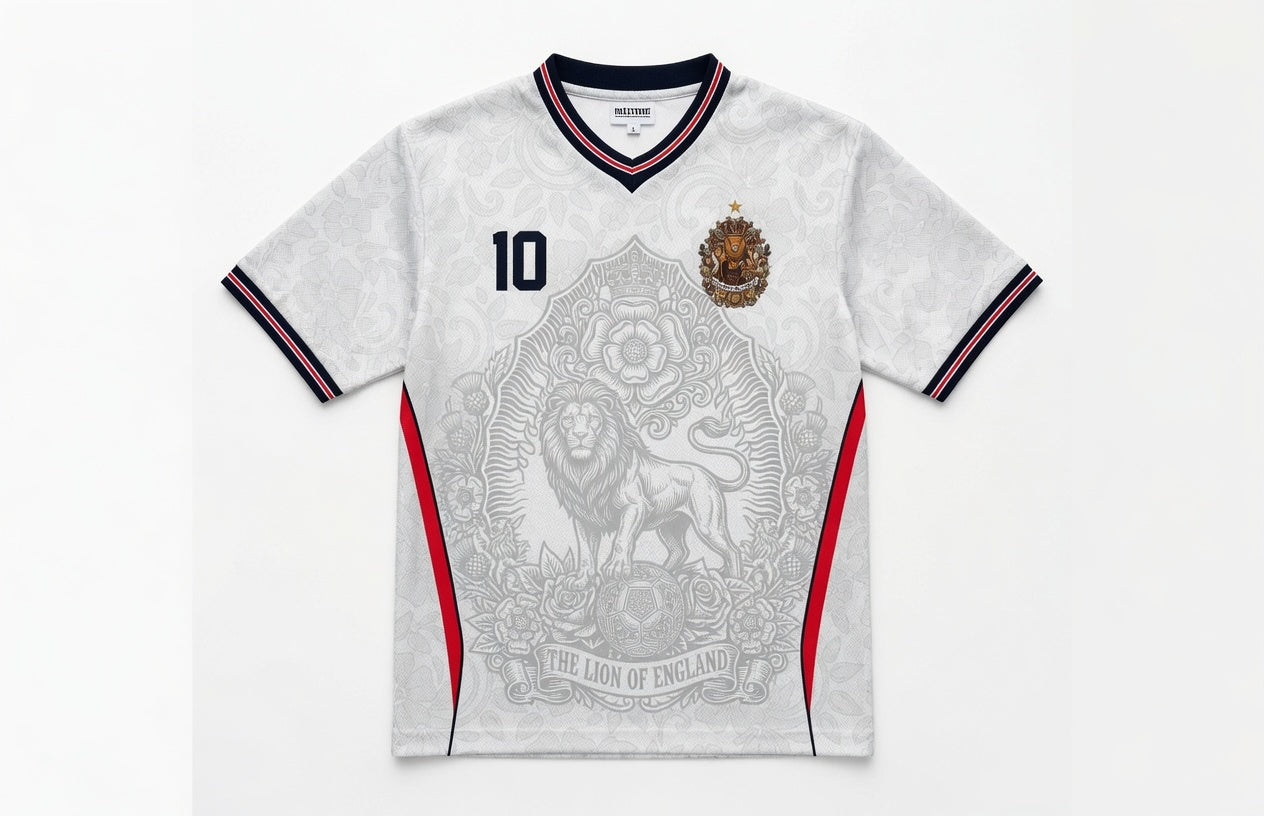 England 2026 Home Jersey - Three Lions Baroque White Soccer Shirt #10 | Varldens