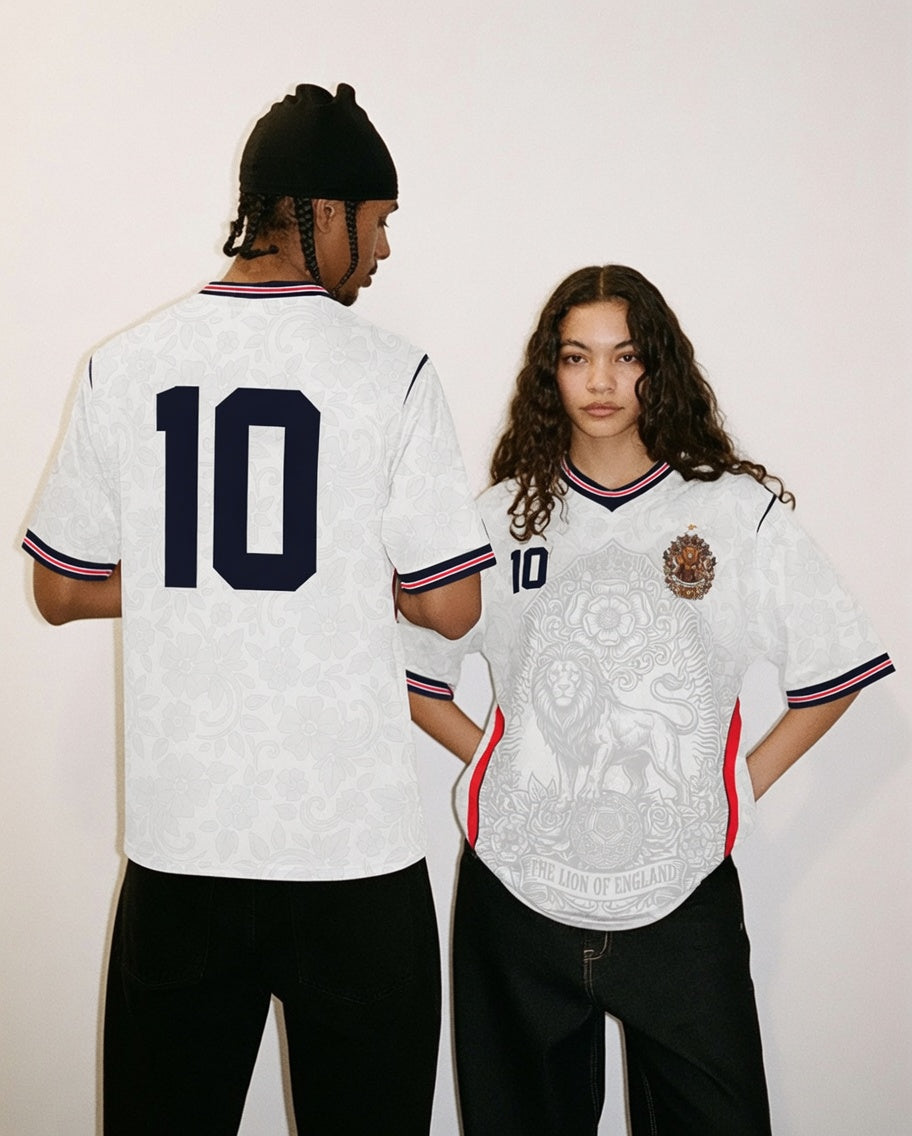 England 2026 Home Jersey - Three Lions Baroque White Soccer Shirt #10 | Varldens