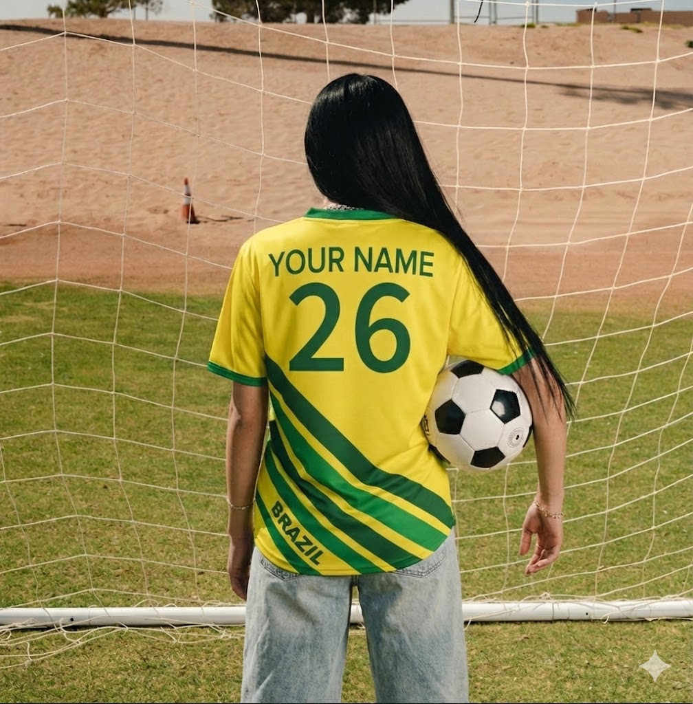 Varldens 2026 Brazil Inspired Custom Soccer Jersey, Personalized Name Number Football Shirt