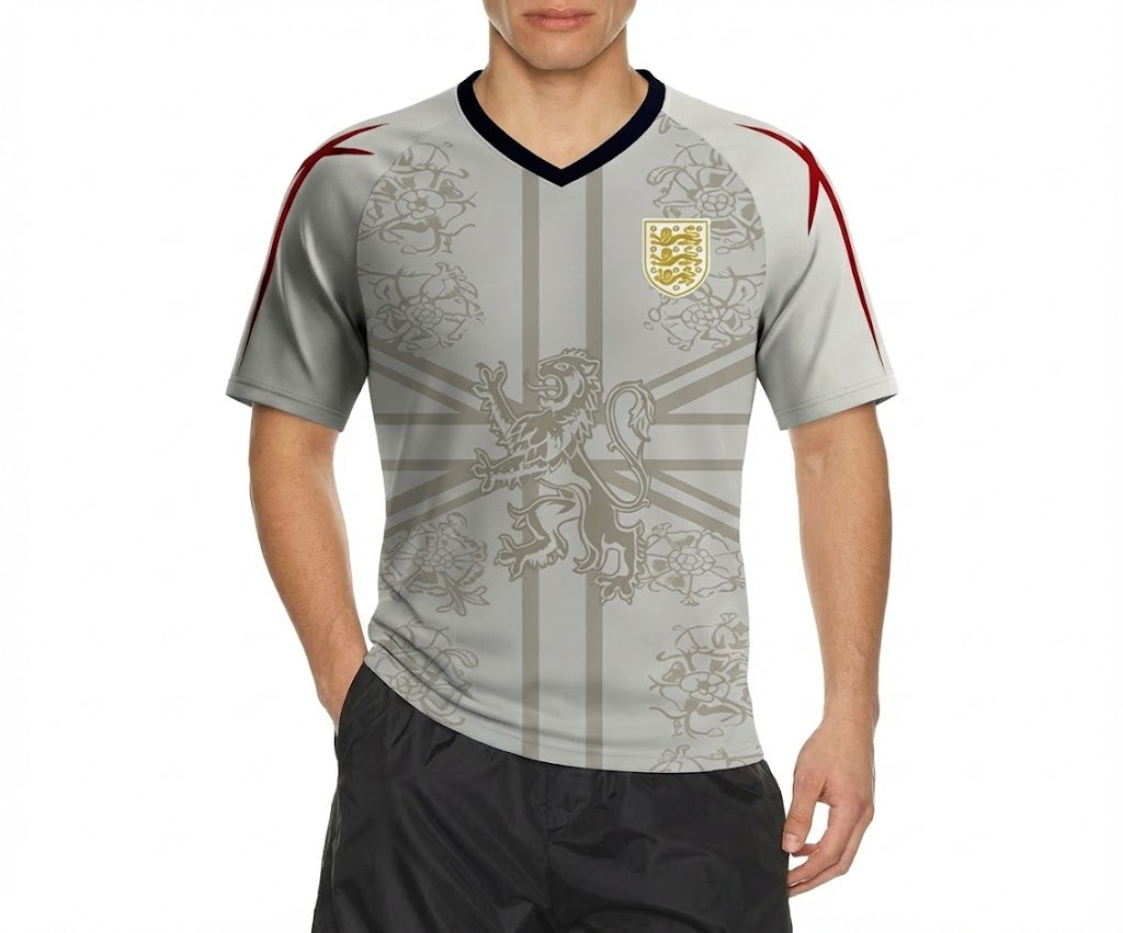 Varldens England Soccer Jersey 2026 – Royal Cross Lion Heritage Edition