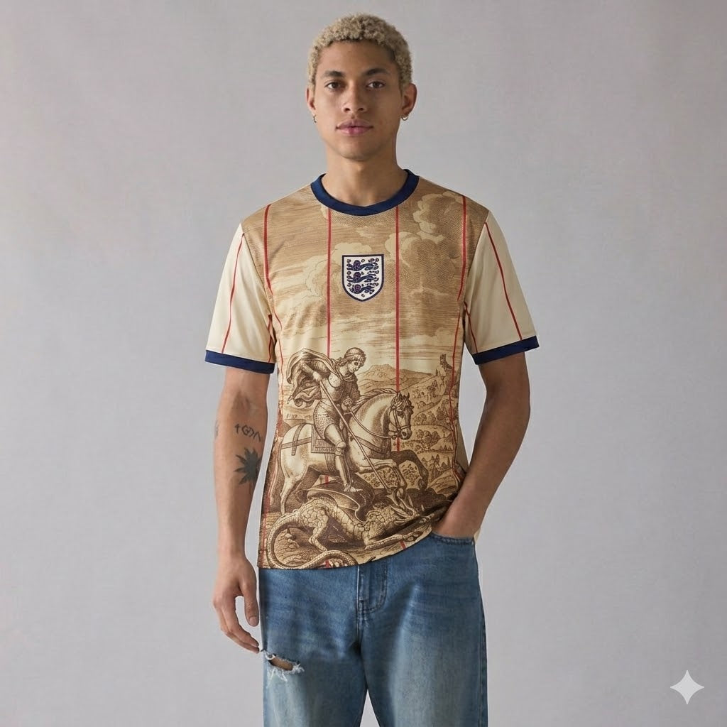 Varldens England Soccer Jersey 2026 – St. George & Dragon Heritage Edition