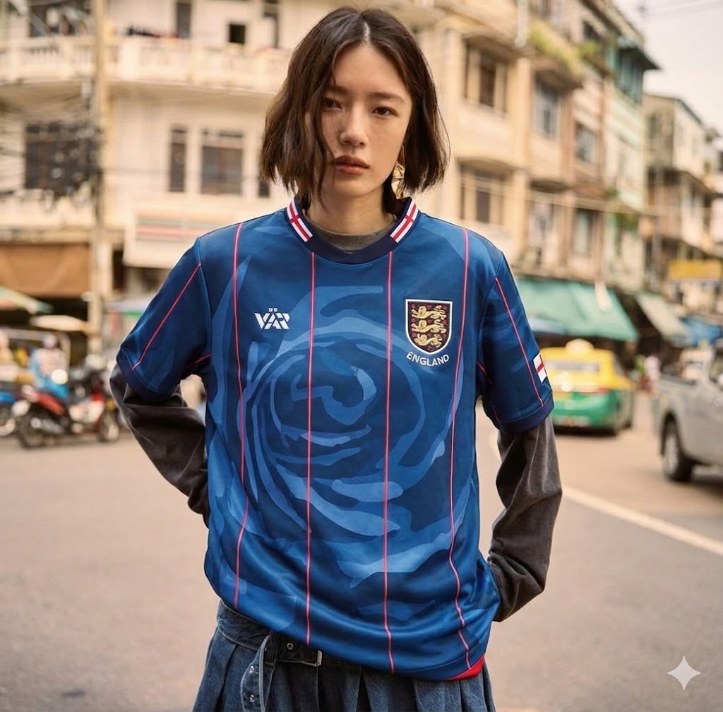 Varldens England Soccer Jersey World Cup 2026 – Navy Tudor Rose Special Edition