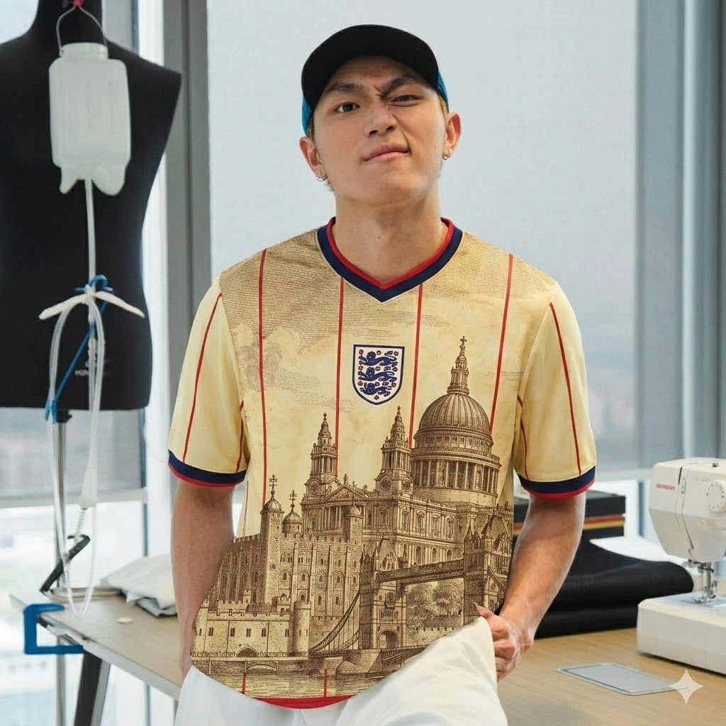 Varldens England Soccer Jersey 2026 – England London Landmark Heritage Edition
