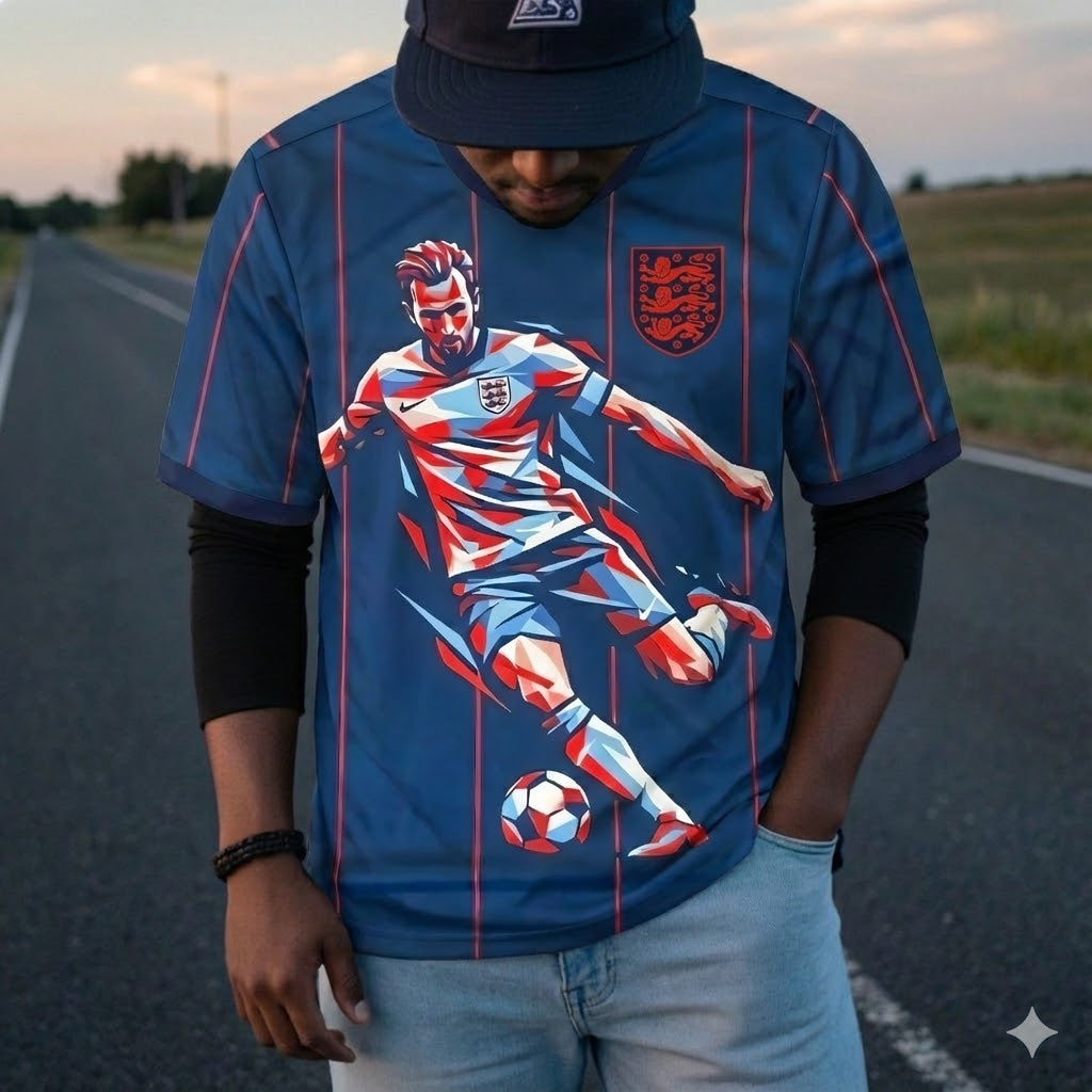 Varldens England Soccer Jersey 2026 – Harry Kane Graphic Special Edition