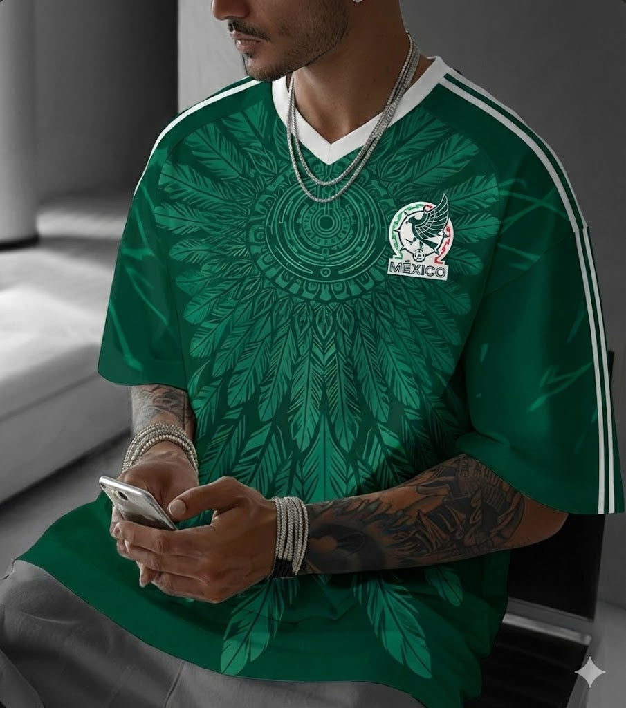 Varldens Mexico Soccer Jersey 2026 – Aztec Feather Heritage Edition