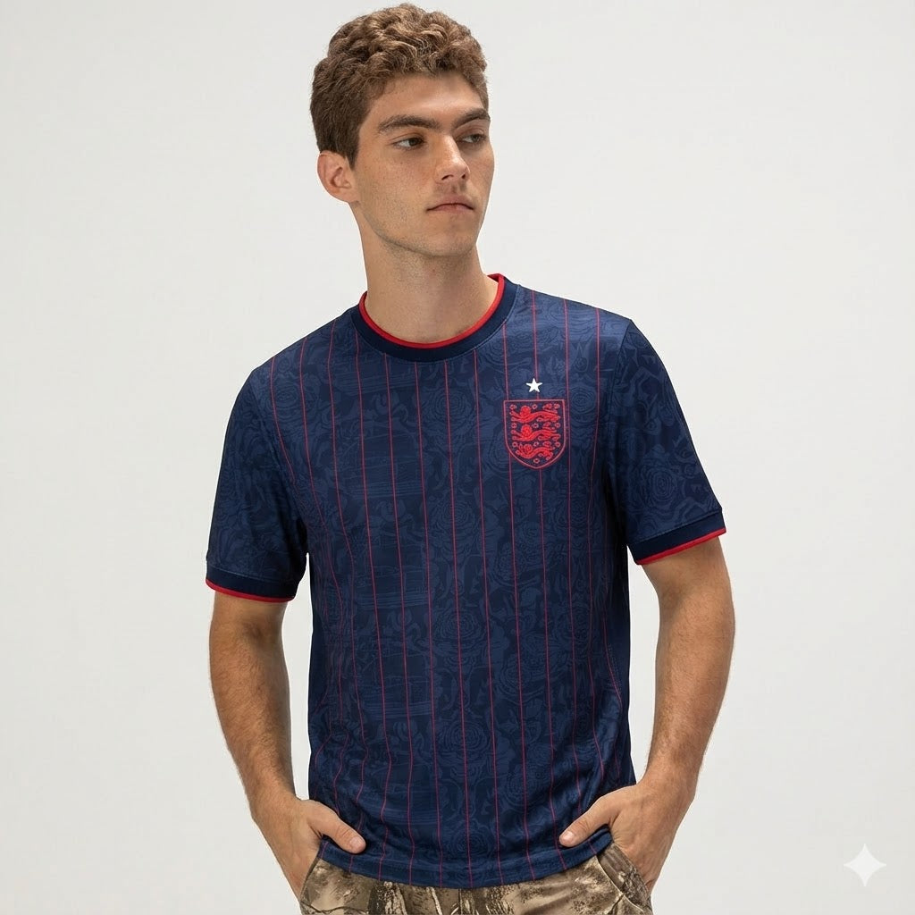Varldens England Soccer Jersey 2026 – Royal Midnight Heritage Edition