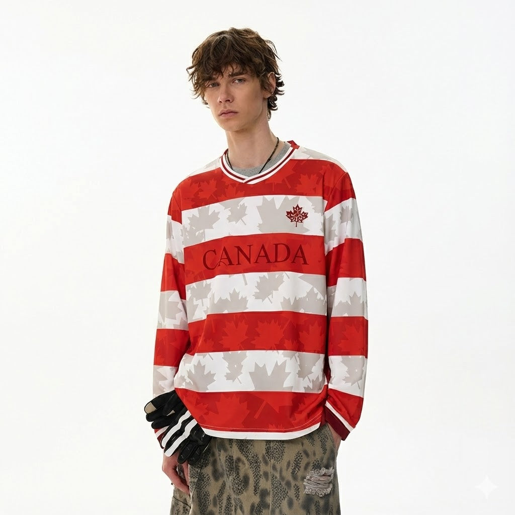 Varldens Canada Soccer Jersey 2026 – Maple Leaf Heritage Stripe Edition