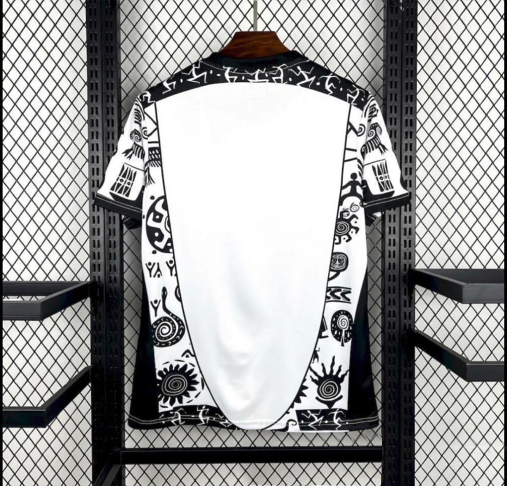 Varldens Mexico "Ancestral Echoes" Black and White Heritage Soccer Jersey