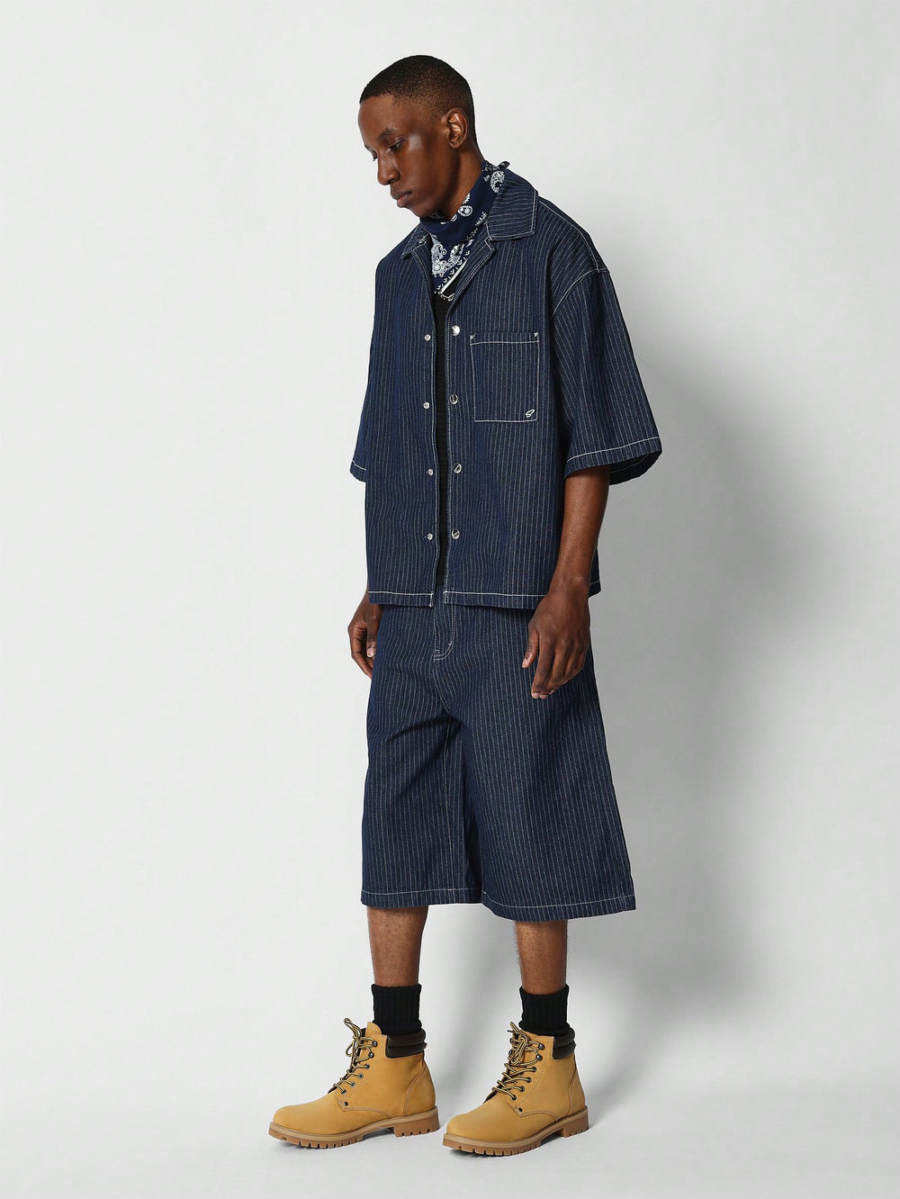 VARLDENS Pinstripe Jorts | Graphic Back Edition
