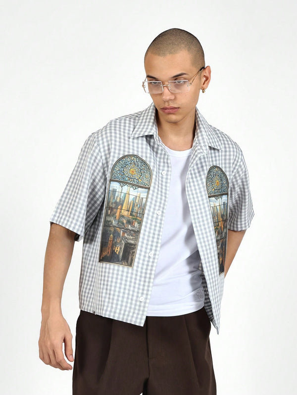 VARLDENS Stained Window Check Shirt | Graphic Statement Streetwear